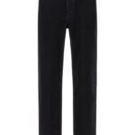 Saint Laurent Black Cotton Straight-Leg Jeans