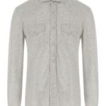 Brunello Cucinelli Gray Cotton Blouse