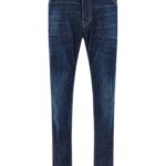 Dsquared² Blue Cotton Straight-Leg Jeans
