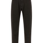 Department 5 Black Cotton Tapered Jeans